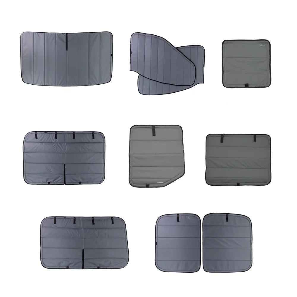 Ford Transit 148" Extended Passenger Van Insulated Window Cover Bundle (Charcoal Gray)