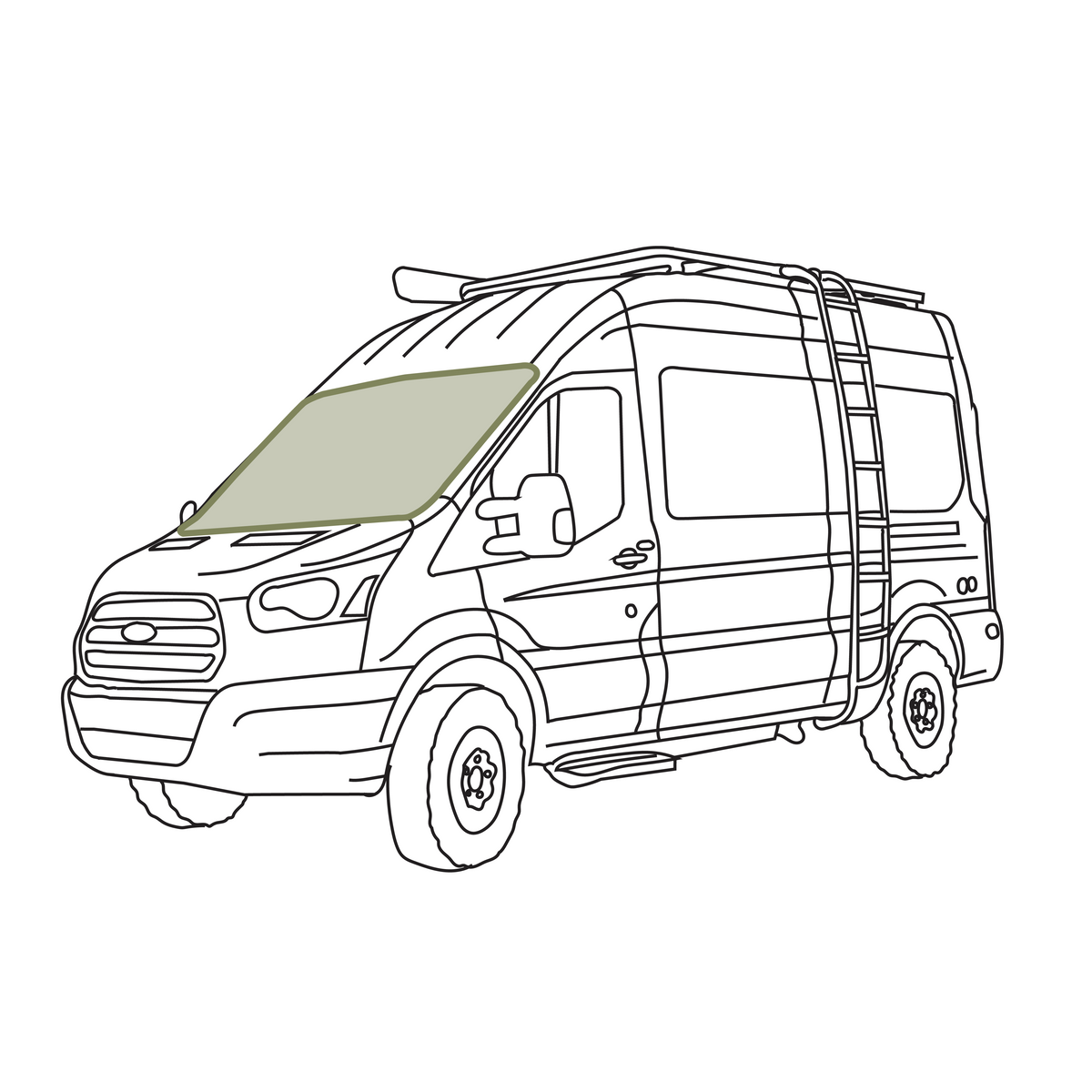 Ford Transit Stealth Front Windshield Cover