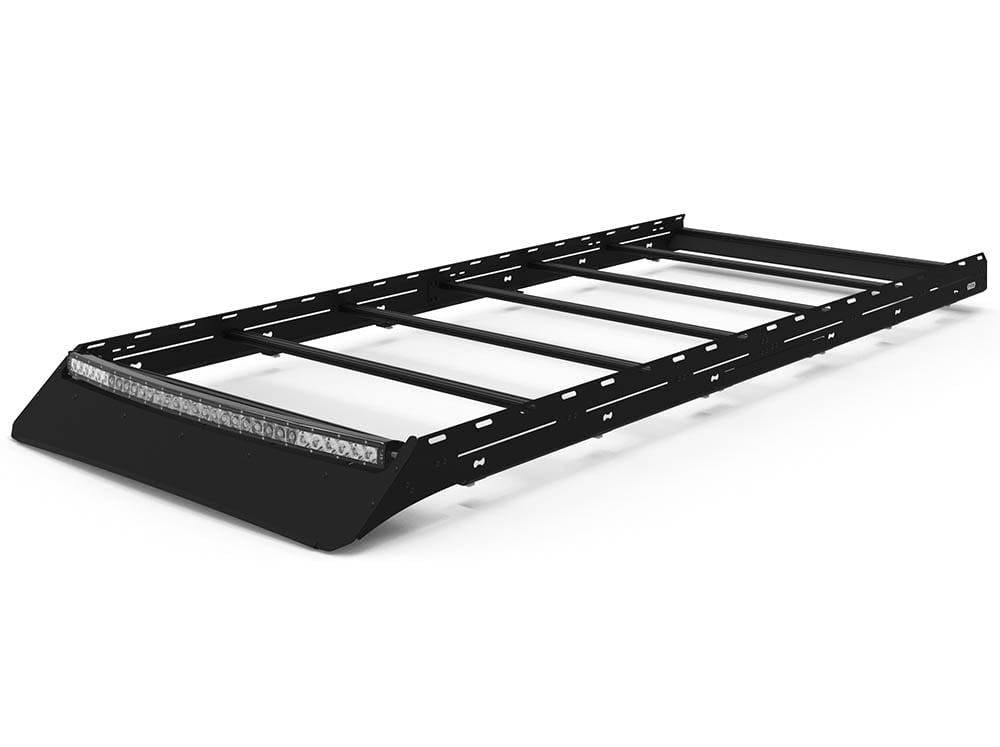 Sprinter 144" Standard Roof Rack with light bar fairing and Baja Designs Arc light bar