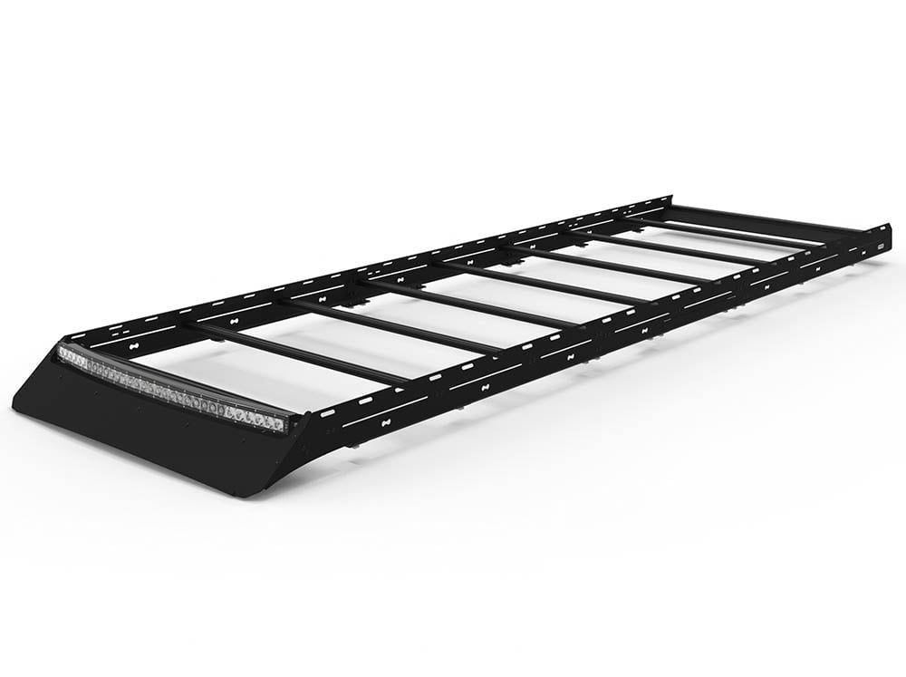 Sprinter 170" Standard Roof Rack with light bar fairing and Baja Designs Arc light bar