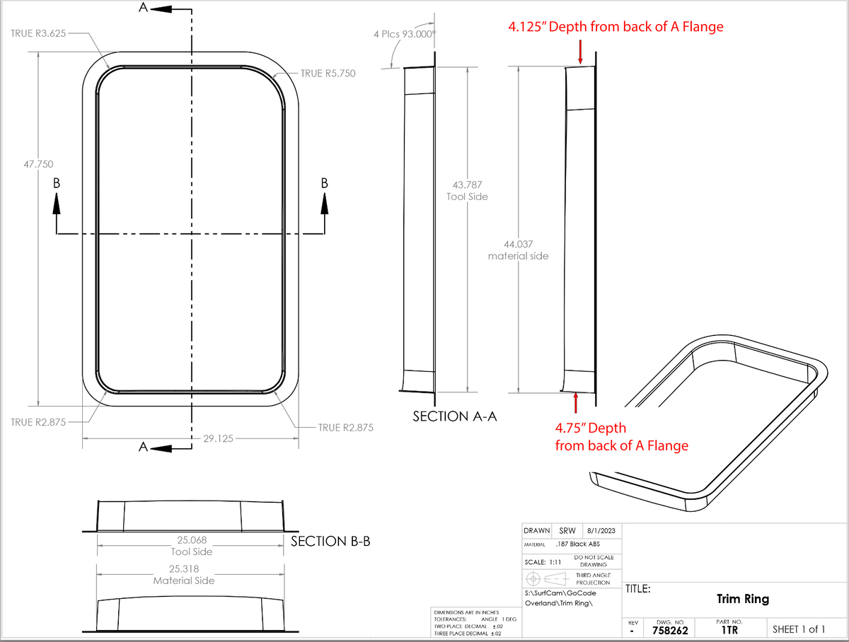 Transit Window Driver AMA Trim Ring