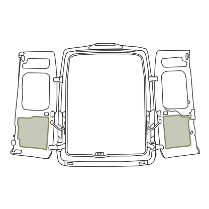 Ford Transit Lower Rear Door Storage Panels - Pair