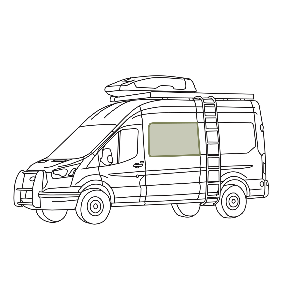 Ford Transit Stealth Crew Window Cover