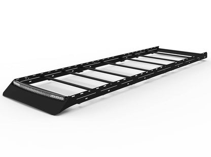 Sprinter 170" EXT Standard Roof Rack with 50" light bar fairing and Baja Designs Arc light bar