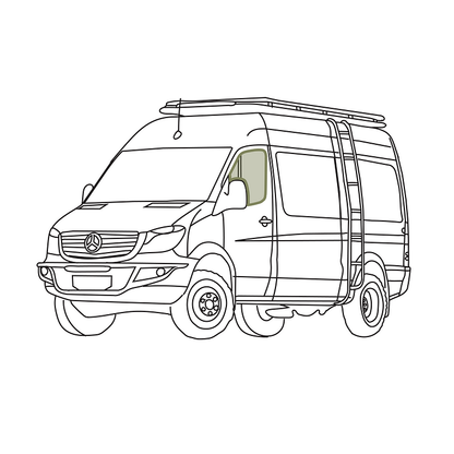 Mercedes Sprinter Reflective Front Door Window Cover (Pair)