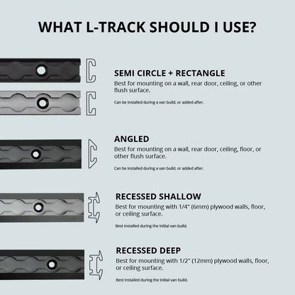 Recessed Shallow Venture L-Track (2 Pack)