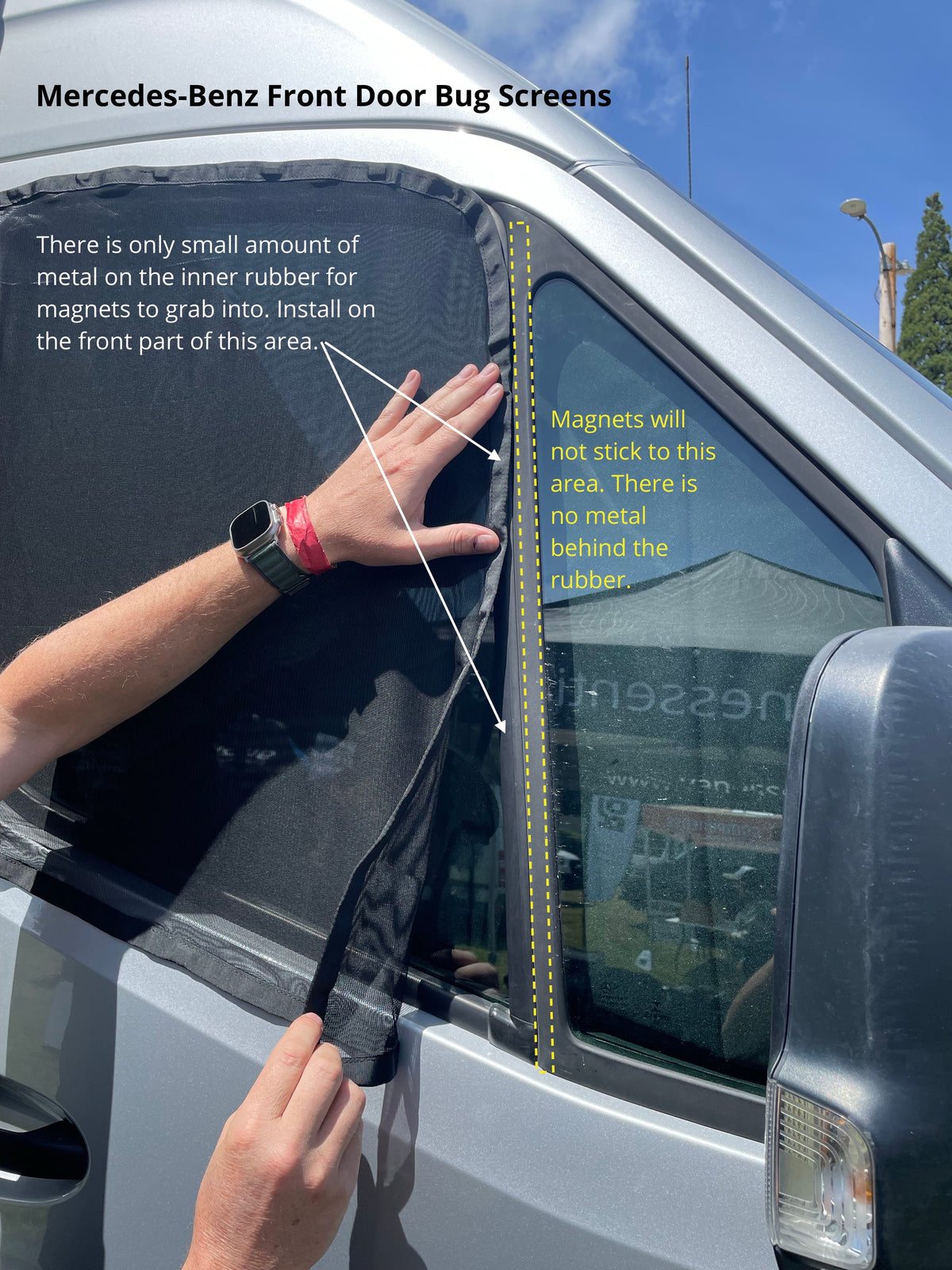 Mercedes Sprinter Bug Screen - Front Doors (Pair)