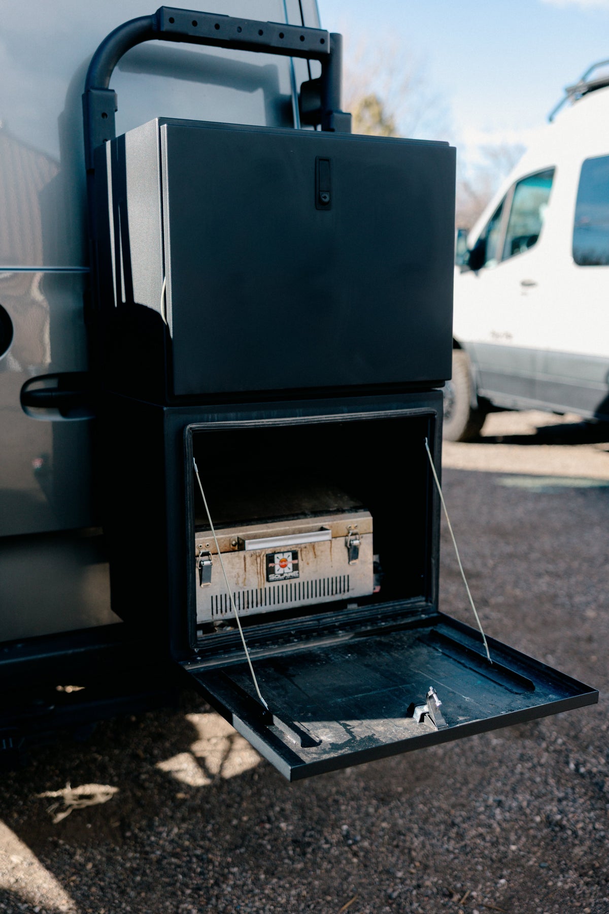 Exterior Box with Drop Down Door