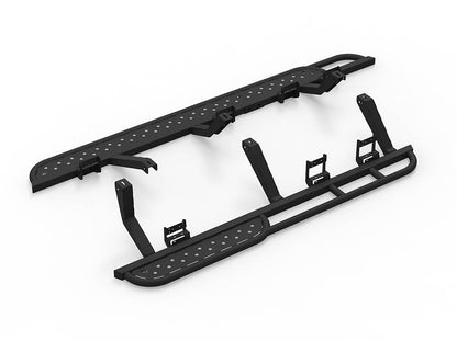 Flatline Van Co steel side steps for Mercedes Sprinter 144"