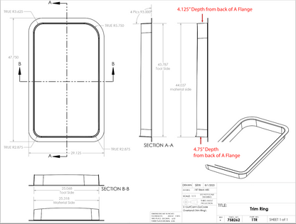 Transit Window Driver AMA Trim Ring