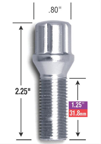 Gorilla Small Diameter Lug Nuts