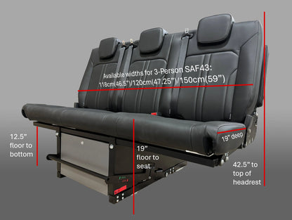 3-Seat Bed for Vans - SafeTrack SAF43