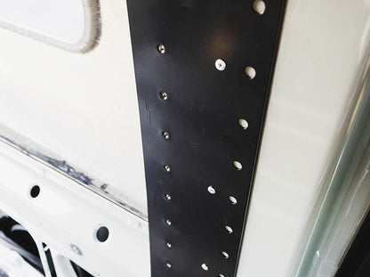 Detail of Sprinter bed bracket mounting holes
