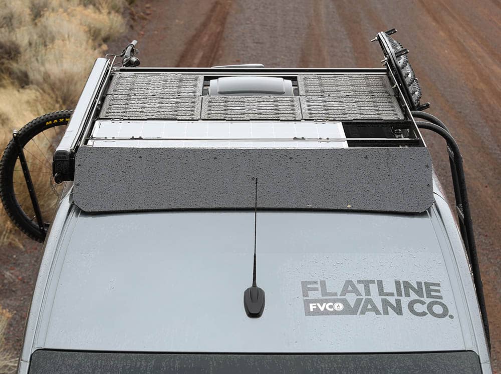 Sprinter Standard Roof Rack with decking panels and solar