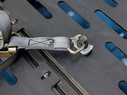 L-track cut-outs and mounting slots on Flatline decking panel